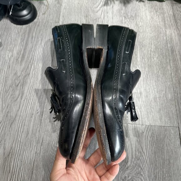 Florsheim Royal Imperial Cordovan Black Leather Tassel Wingtip Loafer 13 D main image 10